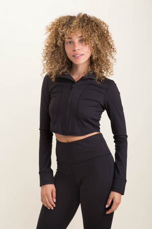 Swoop Cropped Active Jacket - Black