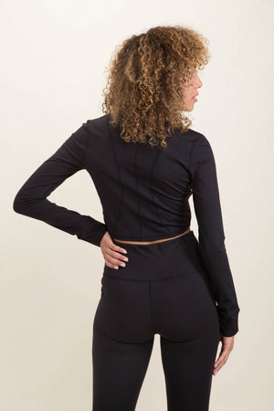 Swoop Cropped Active Jacket - Black